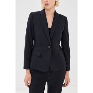 Theory 1 Button Slim Navy Wool Jacket Size 2 - NWT
